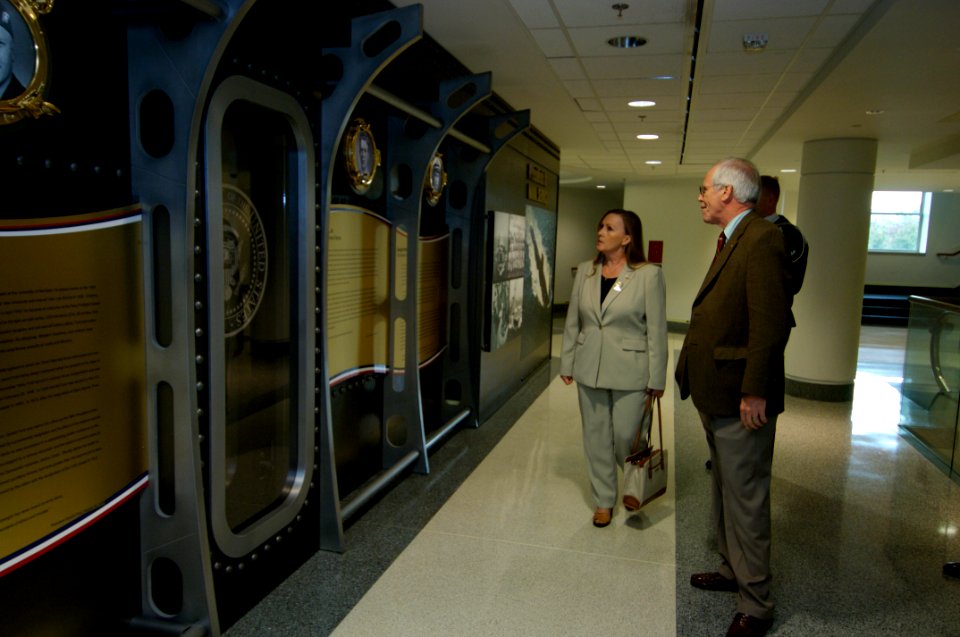 US Navy 071023-N-5319A-088 Daniel and Maureen Murphy, the parents of Navy SEAL Lt. Michael Murphy, tour of the Pentagon before a ceremony to unveil Lt. Murphy's name in the Pentagon's Hall of Heroes