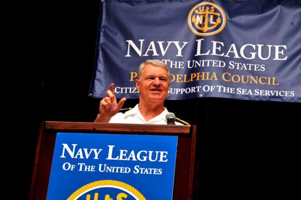 US Navy 090624-N-8273J-135 Chief of Naval Operations (CNO) Adm. Gary Roughead delivers remarks during the 2009 annual Navy League Dinner in Philadelphia