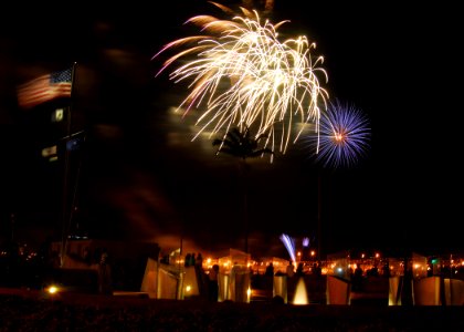 US Navy 090704-N-0641S-074 Fireworks display illuminates the night sky over the Pearl Harbor Memorial photo