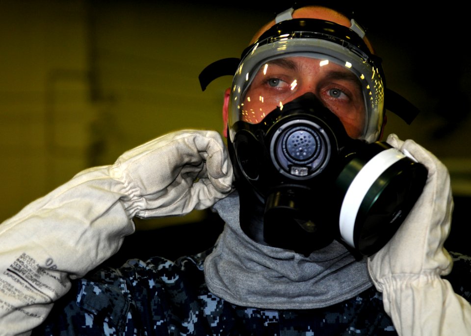 US Navy 100925-N-3374C-032 Yeoman Seaman Michael Barnes, assigned to the administration department of the aircraft carrier USS George H.W. Bush (CV