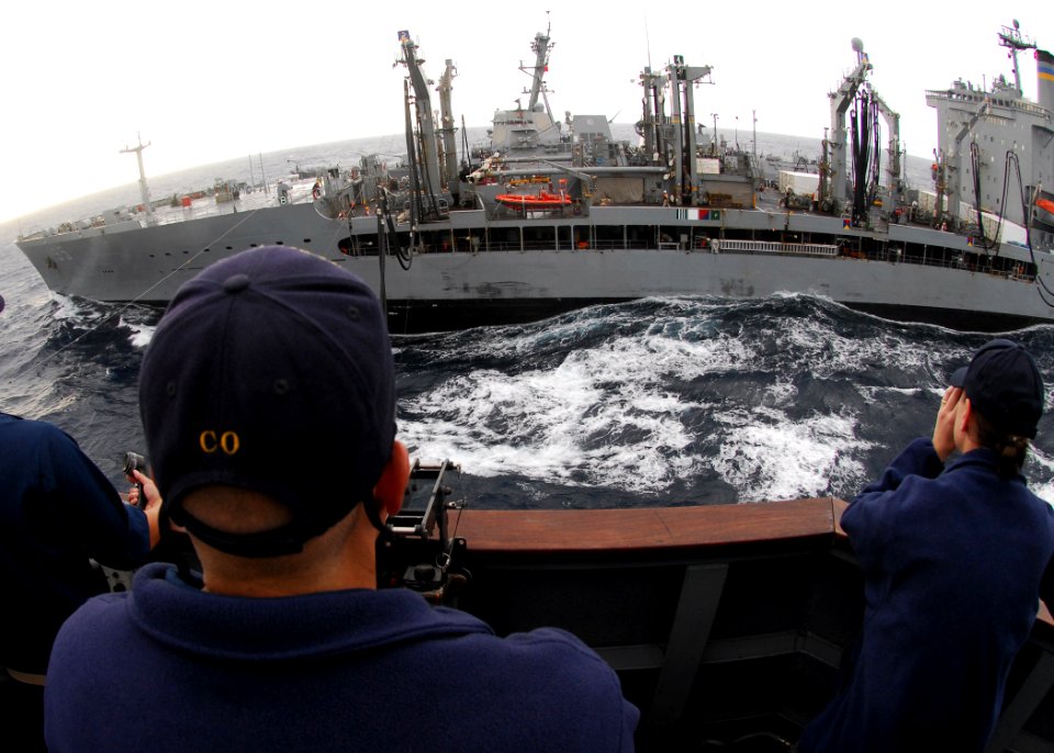 US Navy 100923-N-2855B-186 Cmdr. Daniel Sunvold, commanding officer of the guided-missile destroyer USS Bainbridge (DDG 96)