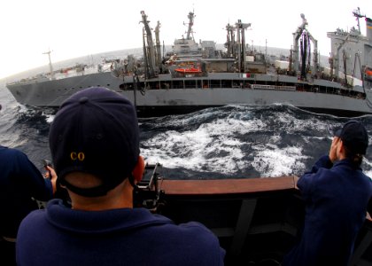 US Navy 100923-N-2855B-186 Cmdr. Daniel Sunvold, commanding officer of the guided-missile destroyer USS Bainbridge (DDG 96)
