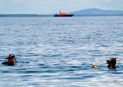 US Navy 100922-N-4153W-014 USS Iwo Jima Sailors participate in a swim call photo