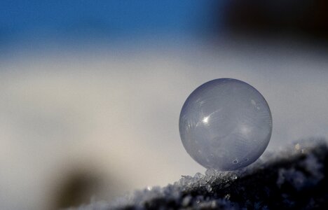 Bubble ice bubble soap bubble