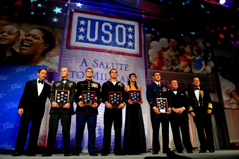 US Navy 101007-N-9818V-372 The 2010 USO Service Members of the Year are recognized at the 2010 USO Gala held at the Marriott Wardman Park in Washin