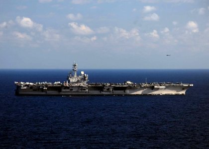 US Navy 101013-N-3885H-108 The aircraft carrier USS George H.W. Bush (CVN 77) is underway in the Atlantic Ocean