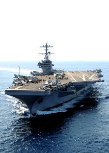 US Navy 101010-N-3885H-468 The aircraft carrier USS George H.W. Bush (CVN 77) is underway conducting training operations in the Atlantic Ocean