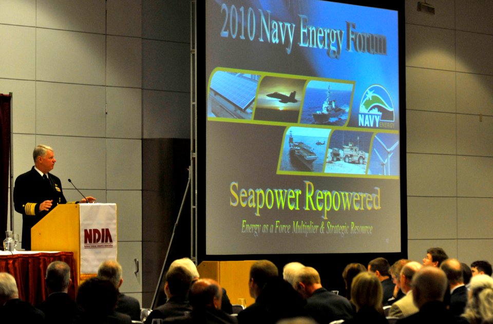 US Navy 101012-N-8273J-017 Chief of Naval Operations (CNO) Adm. Gary Roughead delivers remarks on a future