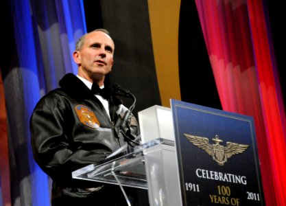 US Navy 111201-N-FC670-008 Chief of Naval Operations (CNO) Adm. Jonathan Greenert delivers remarks during the Centennial Commemorative Gala photo