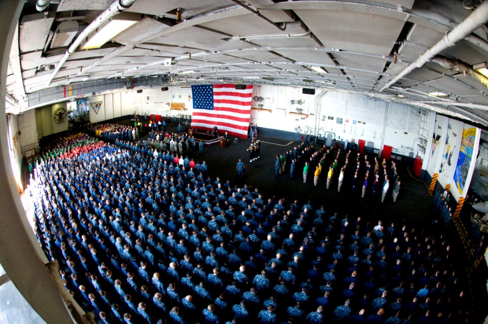 US Navy 111202-N-GZ832-308 Sailors stand in ranks