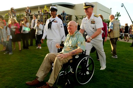 US Navy 111207-N-WP746-150 Sailors attend the 70th anniversary of Pearl Harbor Day