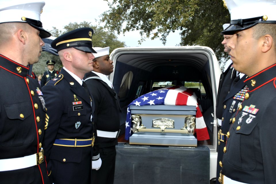 US Navy 111207-N-GO535-462 An honor detail from Navy Operational Support Center (NOSC) Waco takes part in the funeral of Pearl Harbor survivor Boat
