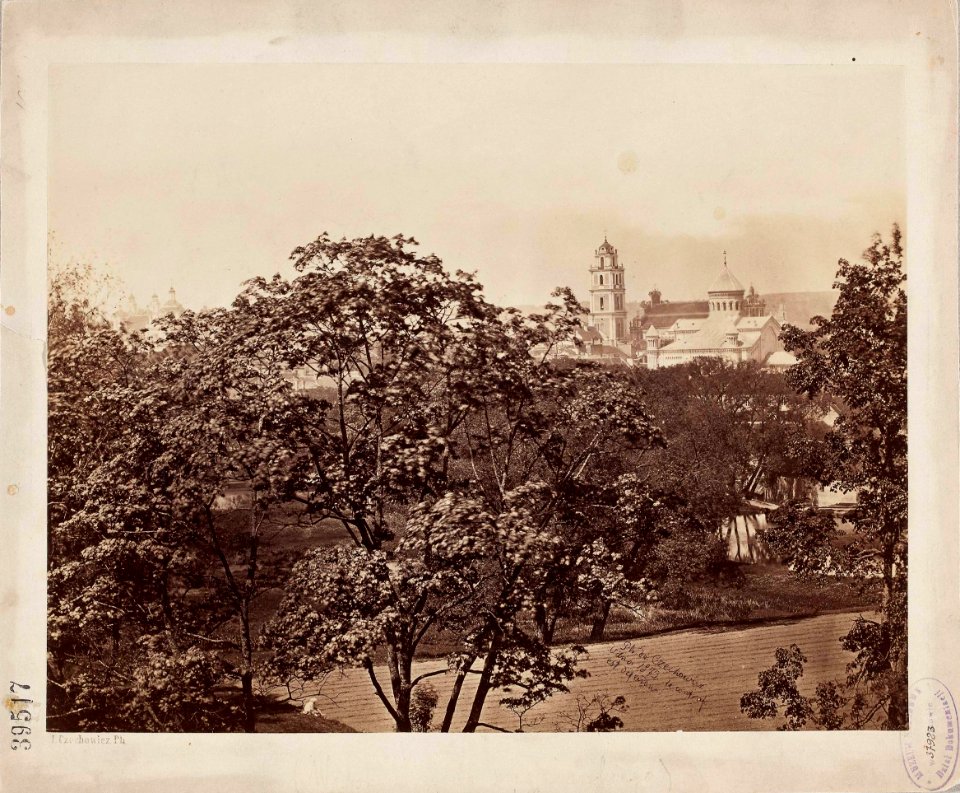 Vilnia, Spaskaja hara. Вільня, Спаская гара (J. Čachovič, 1873)