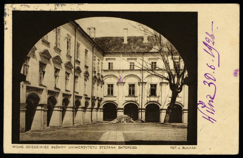 Vilnia, Universyteckaja, Vialiki Dvor. Вільня, Унівэрсытэцкая, Вялікі Двор (J. Bułhak, 1912-26, 1926)