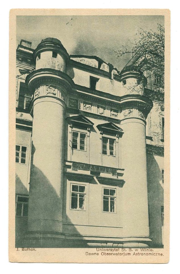 Vilnia, Universyteckaja, Abservatoryja. Вільня, Унівэрсытэцкая, Абсэрваторыя (J. Bułhak, 1915, 1921-39)