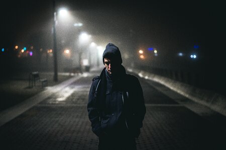 Cold night dark photo
