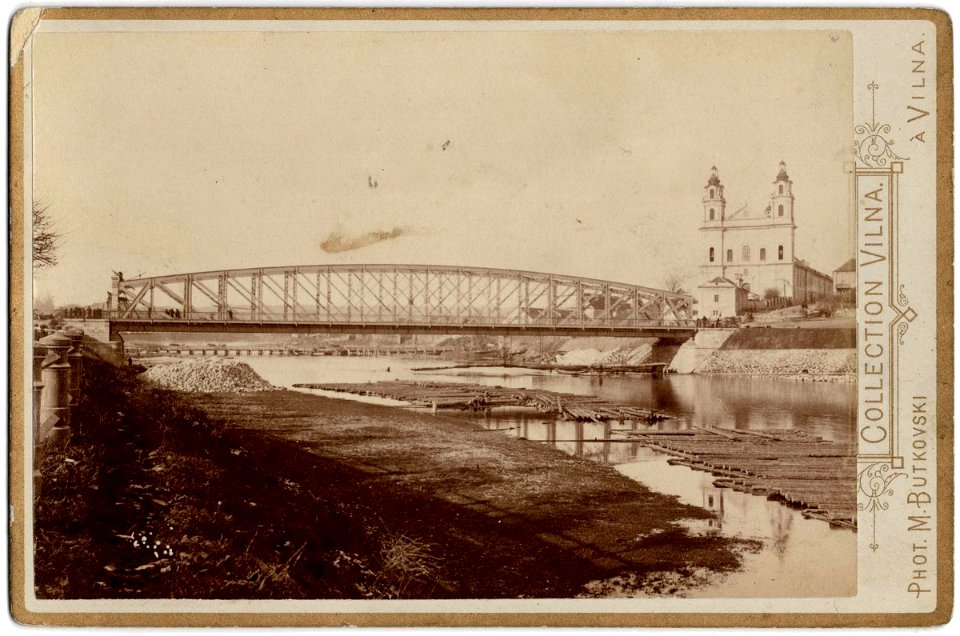 Vilnia, Vialla, Zialony most. Вільня, Вяльля, Зялёны мост (M. Butkoŭski, 1895)