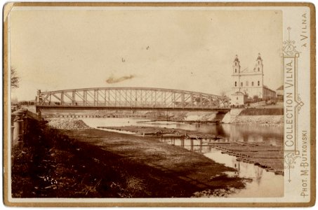 Vilnia, Vialla, Zialony most. Вільня, Вяльля, Зялёны мост (M. Butkoŭski, 1895)