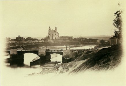 Vilnia, Vialla, Zialony most. Вільня, Вяльля, Зялёны мост (A. Śviajkoŭski, 1865)
