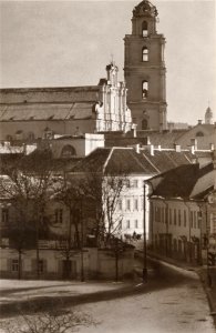 Vilnia, Universyteckaja, Śviatych Janaŭ. Вільня, Унівэрсытэцкая, Сьвятых Янаў (J. Bułhak, 1918) (2)