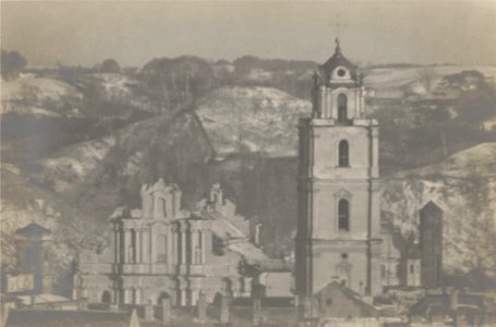 Vilnia, Universyteckaja, Śviatych Janaŭ. Вільня, Унівэрсытэцкая, Сьвятых Янаў (J. Bułhak, 1917) (2)