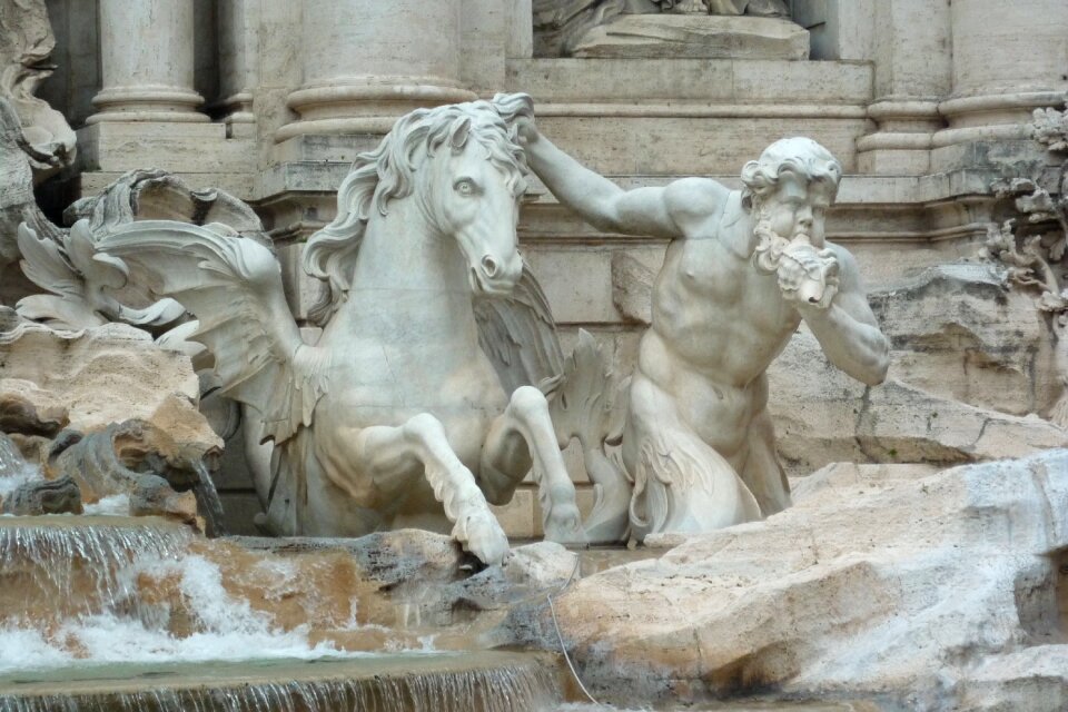 Statue marble fountain photo