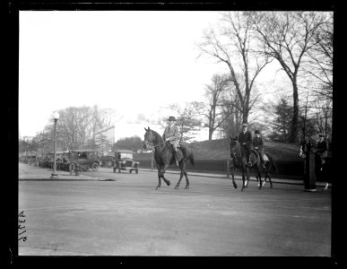 Warren Harding on horse, Washington, D.C. LCCN2016890964