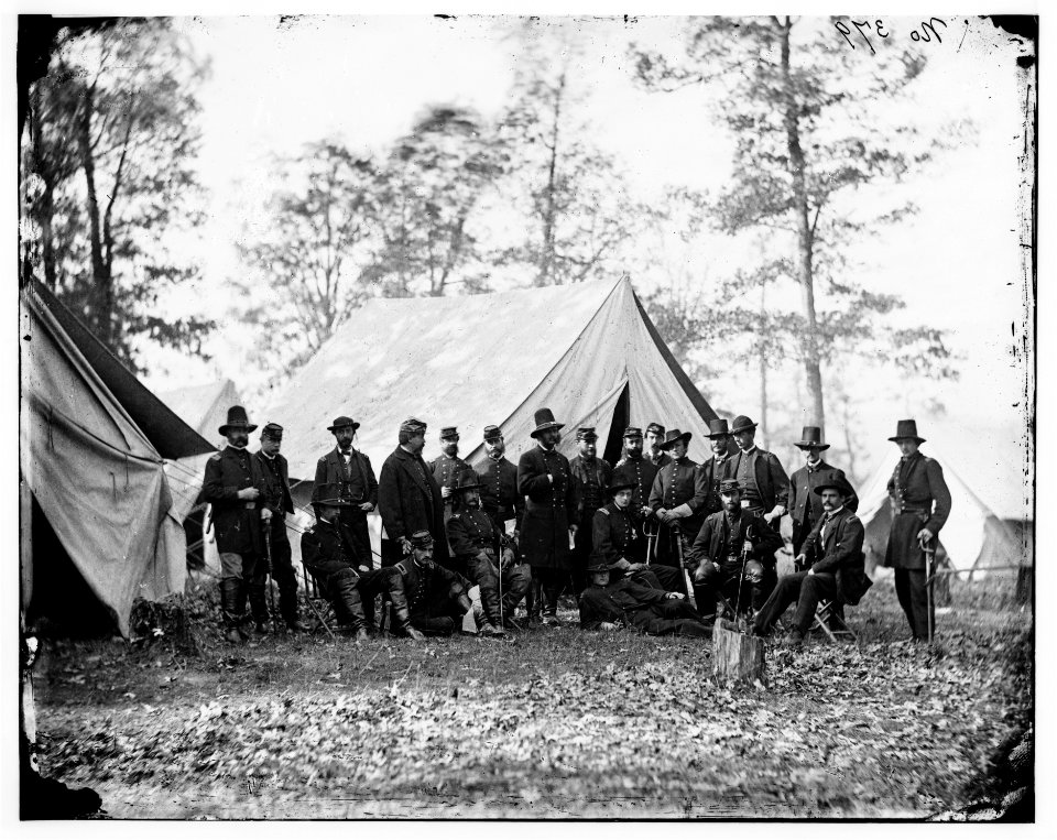 Warrenton, Va. Gen. Ambrose E. Burnside and staff LOC cwpb.03789