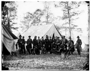 Warrenton, Va. Gen. Ambrose E. Burnside and staff LOC cwpb.03789