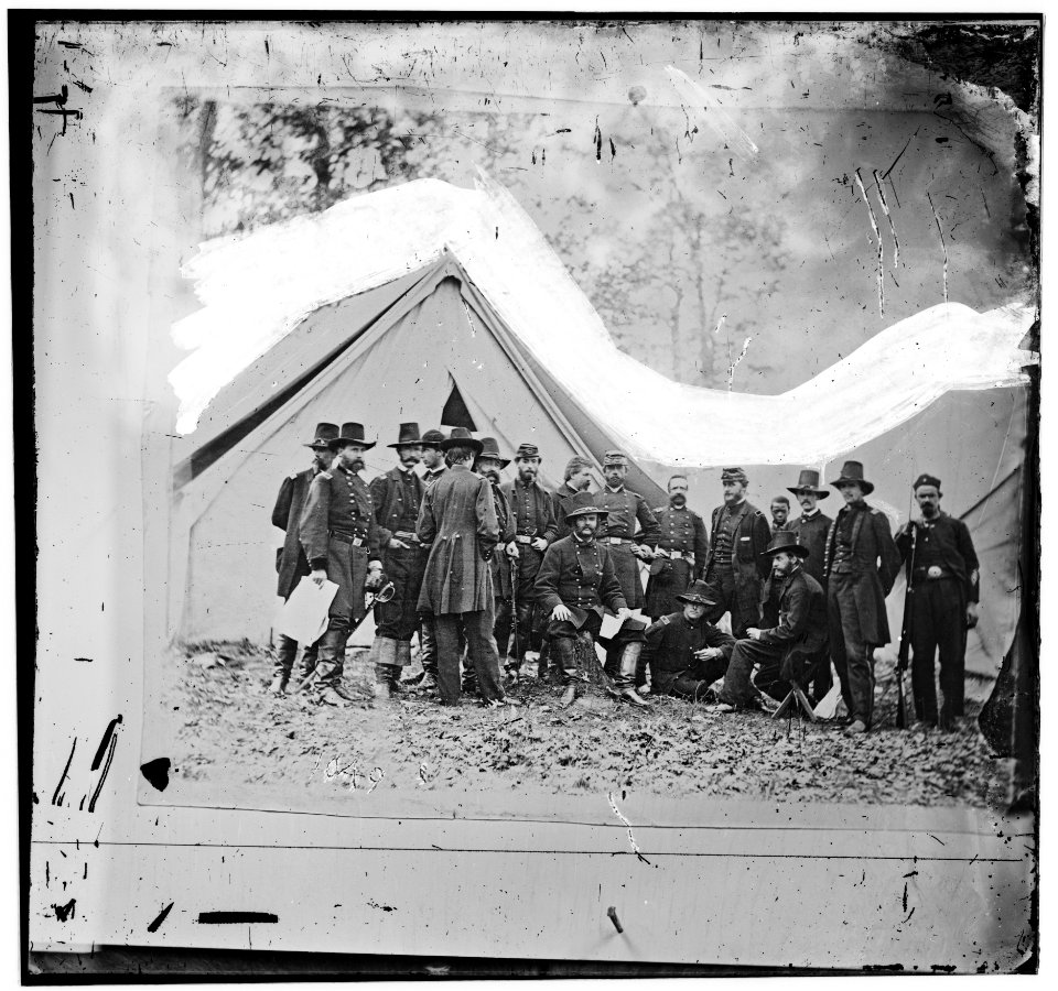 Warrenton, Virginia. Gen. Ambrose E. Burnside and staff LOC cwpb.01317