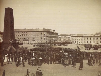 Warszawska uroczystość na placu Saskim z okazji koronacji cara Aleksandra III na Kremlu 15 maja 1883 photo