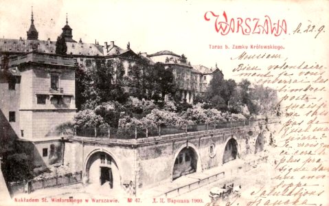 Warszawa tarasy Zamku Krolewskiego 1900 photo