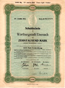 Wartburgstadt Eisenach 1923