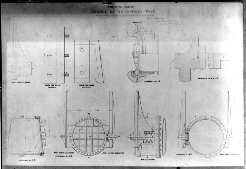 Washington Aqueduct, details of 48 inch water gate LCCN2002718557