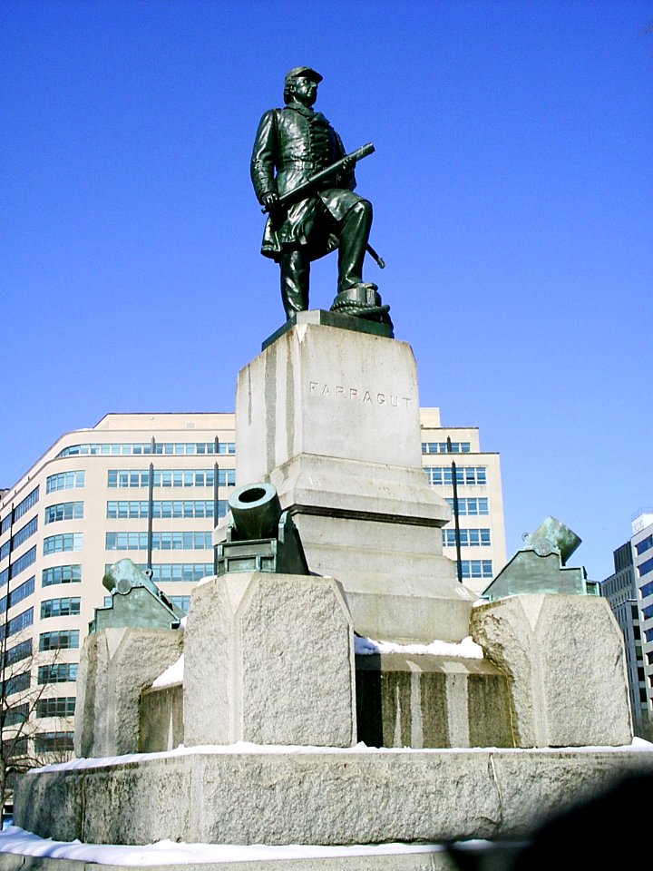 Washington DC Farragut Memorial winter