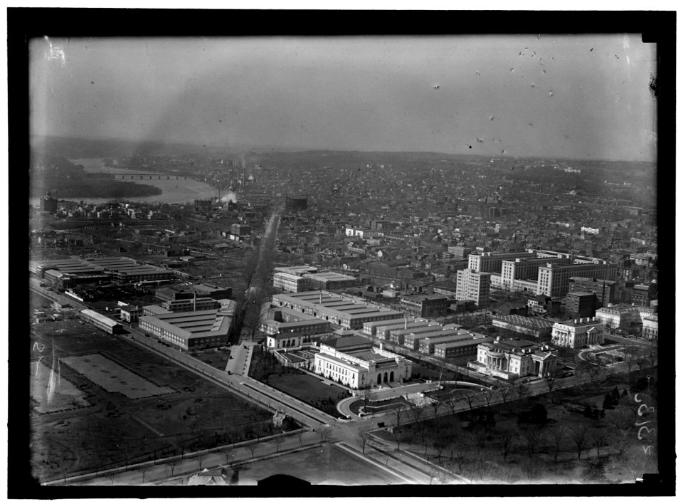 WASHINGTON MONUMENT. VIEW OF PAN AMERICAN UNION AND N.W. FROM MONUMENT LOC hec.10496