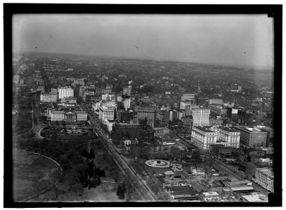 WASHINGTON MONUMENT. VIEW OF TREASURY AND EAST FROM MONUMENT LOC hec.10495