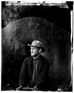 Washington Navy Yard, D.C. Edman Spangler, a 'conspirator,' in hat and manacled LOC cwpb.04220