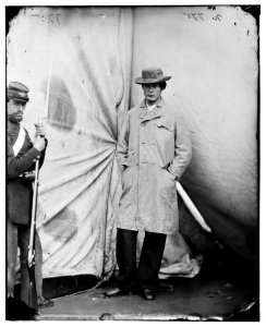 Washington Navy Yard, D.C. Lewis Payne, the conspirator who attacked Secretary Seward, standing in overcoat and hat LOC cwpb.04210