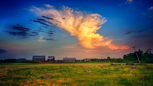 Grass landscape dramatic photo