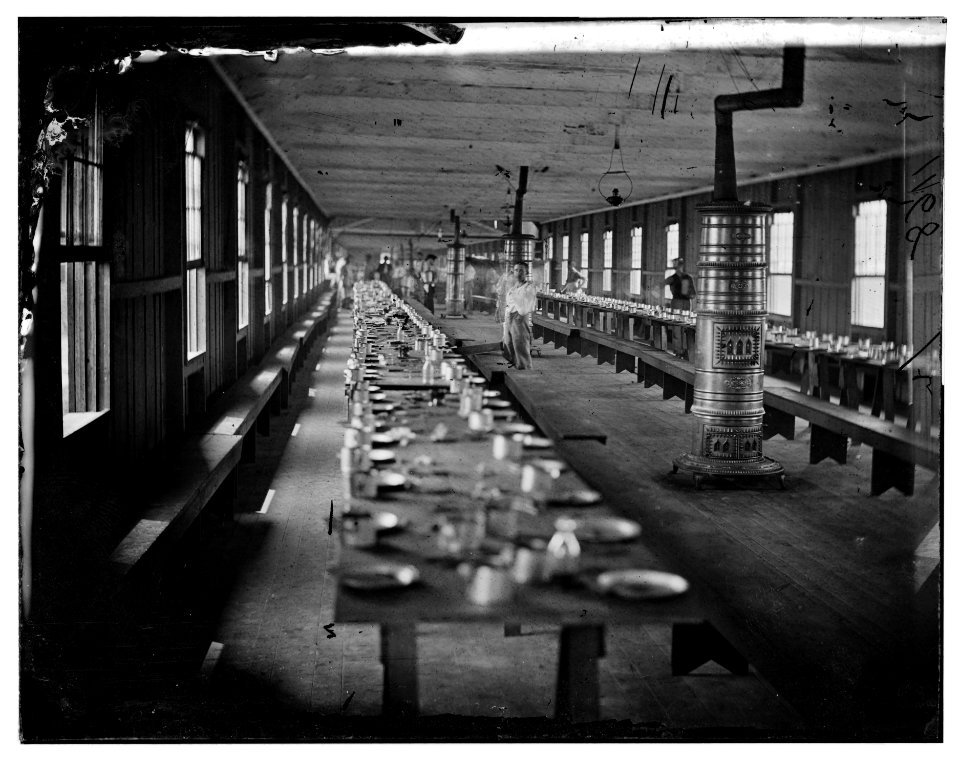 Washington, D.C. Mess hall at Harewood Hospital, heated by elaborate stoves LOC cwpb.01363