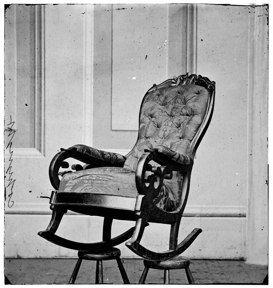 Washington, D.C. Rocking chair used by President Lincoln in Ford's Theater LOC cwpb.02965