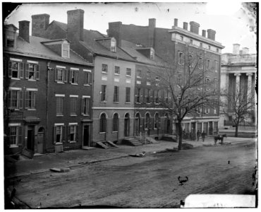 Washington, D.C. Sanitary Commission storehouse and adjoining houses at 15th and F Sts., NW LOC cwpb.04157