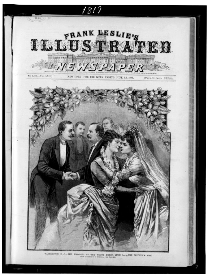 Washington, D.C.-The wedding at the White House, June 2nd-the mother's kiss - from a sketch by C. Bunnell. LCCN93501345
