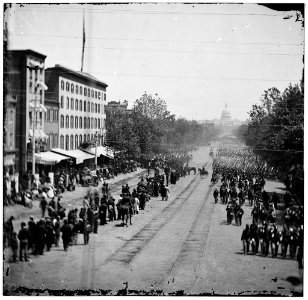 Washington, District of Columbia. Grand Review of the Army. Infantry passing on Pennsylvania Avenue near the Treasury LOC cwpb.02825