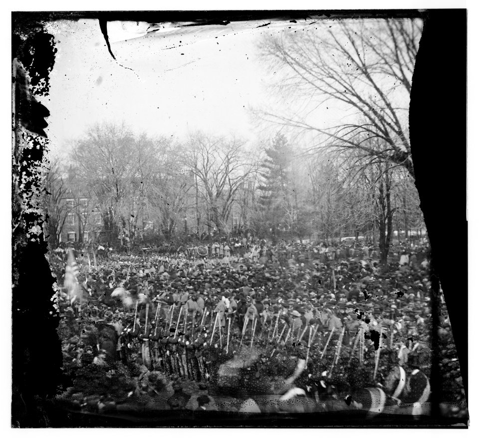 Washington, District of Columbia. Crowd at President Abraham Lincoln's second inauguration LOC cwpb.01430