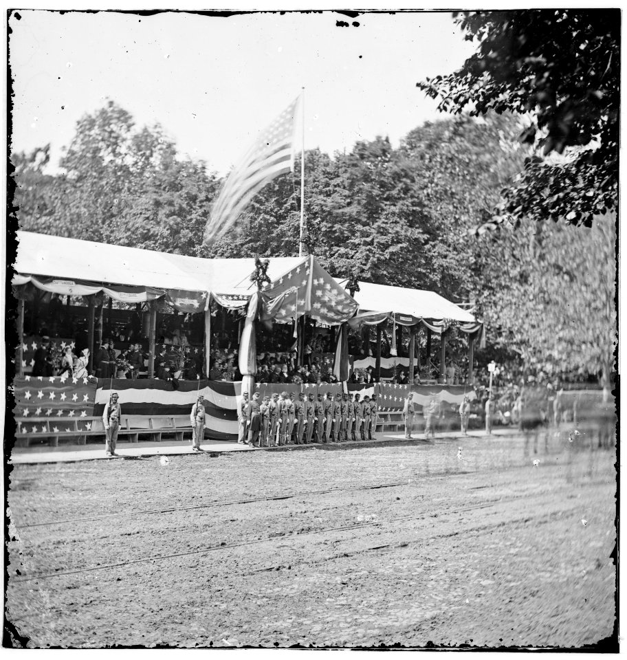 Washington, District of Columbia. The Grand Review of the Army. The Presidential reviewing stand LOC cwpb.02935