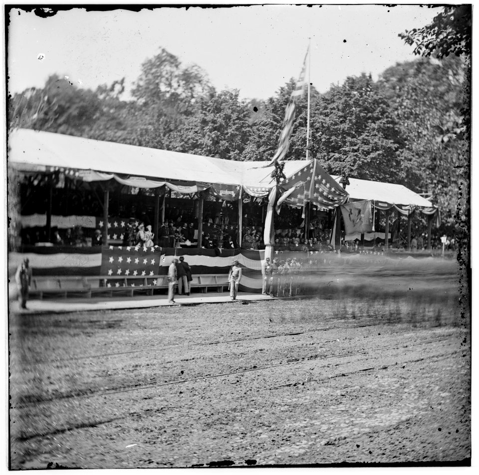 Washington, District of Columbia. The Grand Review of the Army. The Presidential reviewing stand LOC cwpb.02936