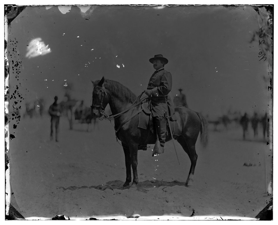 Washington. D.C., vicinity. Maj. Gen. Alexander M. McCook on horseback, Brightwood LOC cwpb.03862