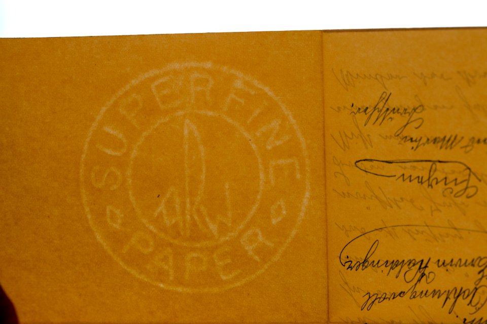 Wasserzeichen in Schreibpapier Österreich circa 1940